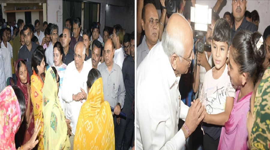 ભારે વરસાદના અસરગ્રસ્તોની મુલાકાત લઈ મુખ્યમંત્રીએ નાગરિકોના પૂછ્યા ખબર-અંતર